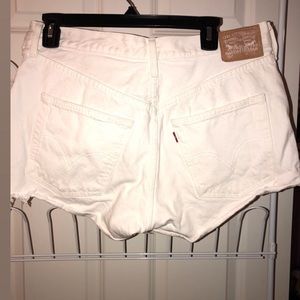 Vintage white Levi Jean shorts
